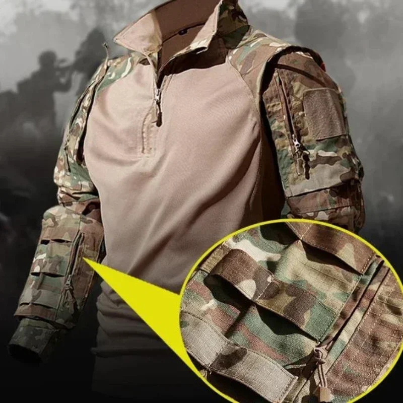 طقم بدلة تكتيكية قتالية للرجال - مراجعة Hunting Outdoor Clothing وسعره