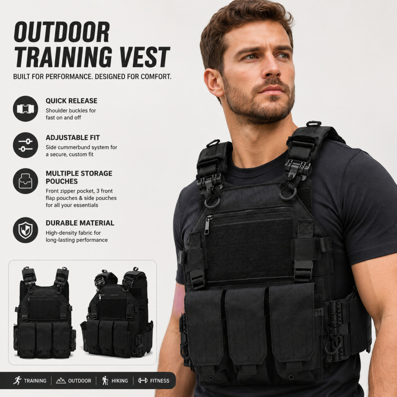 سترة تكتيكية من البوليستر مع ح - مراجعة Outdoor Hunting Magazines وسعره