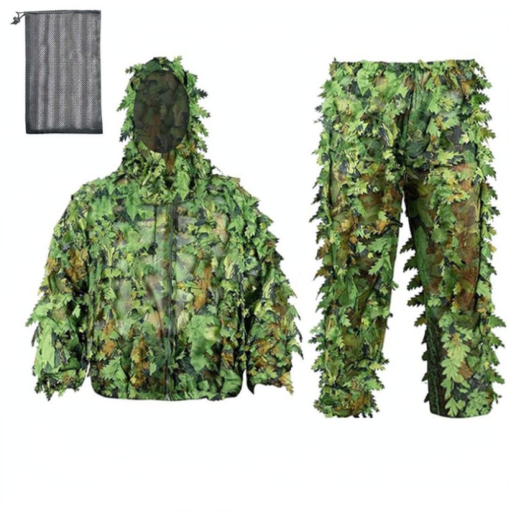 بدلة غيلي مموهة بتصميم ورقة ال - مراجعة Hunting Outdoor Apparel وسعره