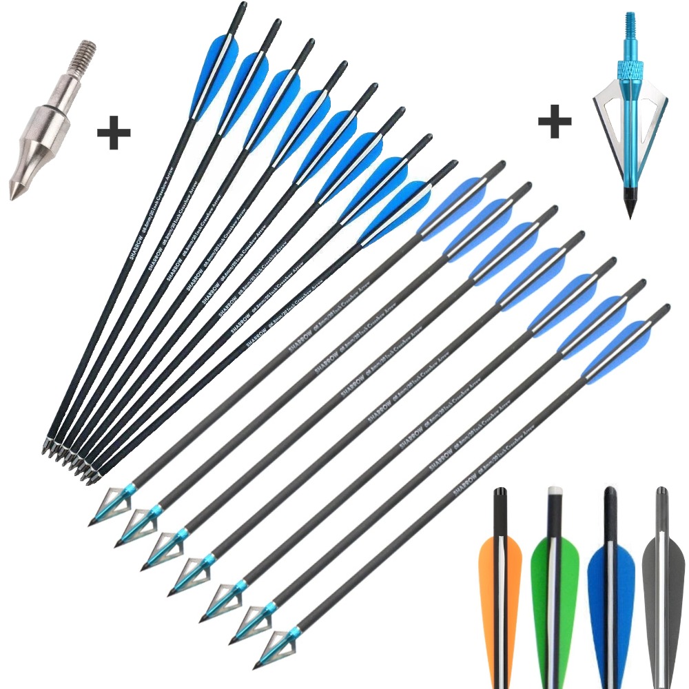 6/12 قطعة 16/17/18/20/21/22 بو - مراجعة Crossbow Bolt Broadhead وسعره